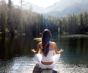 yoga on water